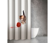 Κουρτίνα Μπάνιου animals cat DES210